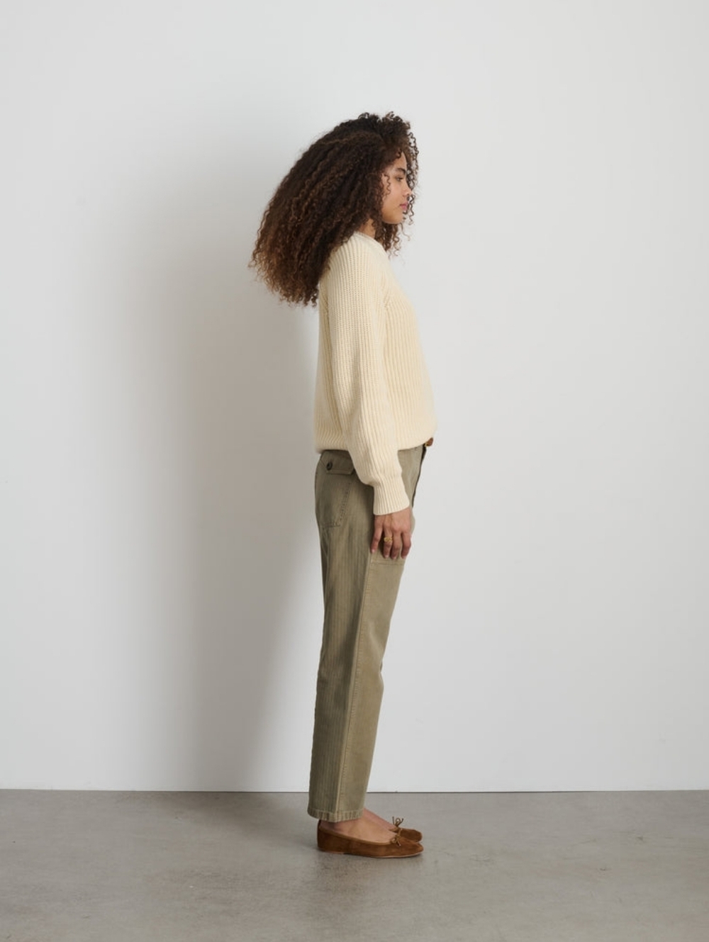 ALEX MILL Neil Pant In Herringbone, Vintage Olive, Size 0 - Picture 10 of 12
